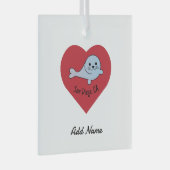 San Diego Seal Glas Ornament (Voorkant Rechts)