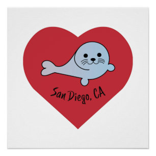 San Diego Seal Perfect Poster