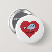 San Diego Seal Ronde Button 5,7 Cm (Voorkant /achterkant)