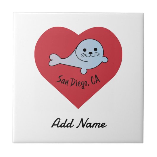 San Diego Seal Tegeltje (Voorkant)