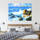San Diego Shores, kunst, Canvas Afdruk (Insitu (Slaapkamer))