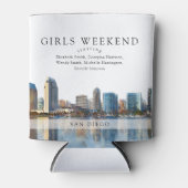 San Diego Silhouette Waterverf Meisjes Weekend Blikjeskoeler (Voorkant)