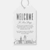 San Diego Silhouette | Welkomstbericht Cadeautags Cadeaulabel (Voorkant)