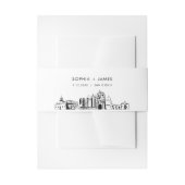 San Diego Skyline Belly Band, 2"x11.5" Uitnodigingen Wikkel (Voorkant Voorbeeld)