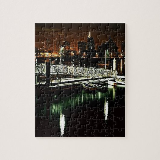 San Diego Skyline bij nacht Legpuzzel (Verticaal)