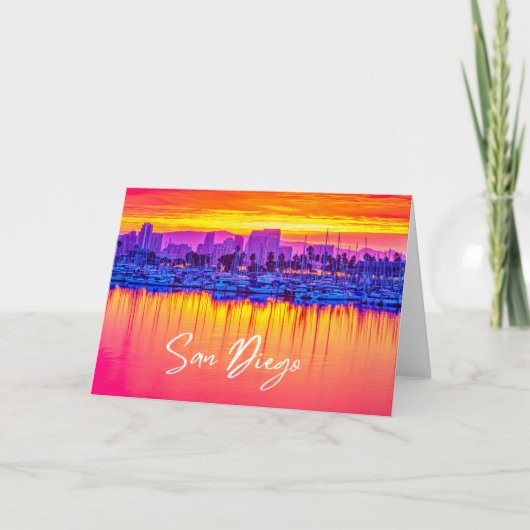 San Diego Skyline Blank Kaart (Voorkant)