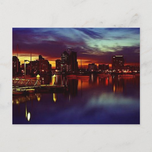 San Diego Skyline Briefkaart (Voorkant)