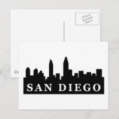 San Diego Skyline Briefkaart (Voorkant / Achterkant)