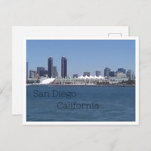 San Diego Skyline Briefkaart (Voorkant / Achterkant)