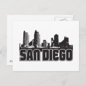 San Diego Skyline Briefkaart (Voorkant / Achterkant)