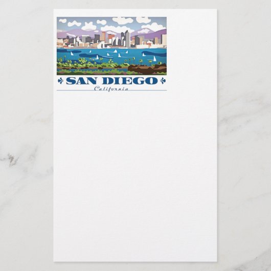 San Diego Skyline Briefpapier (Voorkant)