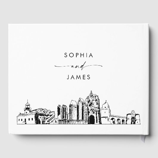 San Diego Skyline bruiloft gastenboek (Achterkant)