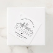 San Diego Skyline | Bruiloft Welkom Favor Bedankjes Labels (In situ)
