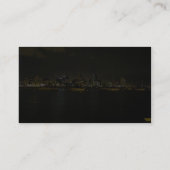 San Diego Skyline Buildings Water Sailbots Nightt Visitekaartje (Achterkant)