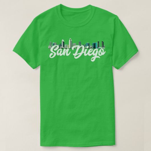 San Diego Skyline California Beach SD La Jolla Oce T-shirt (Design voorkant)