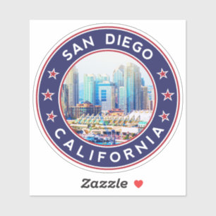 San Diego Skyline, Californië, San Diego Sticker
