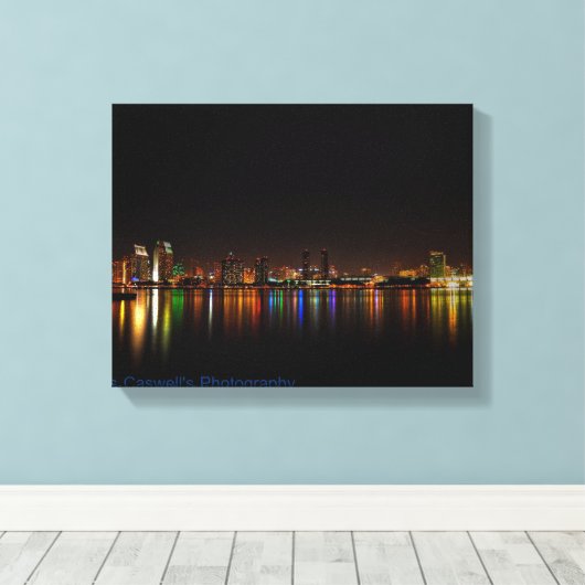 San Diego Skyline Canvas Afdruk (Insitu (Houten vloer))