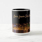 San Diego Skyline City Black & Gold Souvenir Mok (Midden)