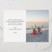 San Diego Skyline Custom Gold Foil Kerstmis Folie Feestdagenkaart (Achterkant)