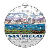 San Diego Skyline Dartbord (Voorkant)