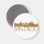 San Diego Skyline Design Magneet (Voorkant / Achterkant)