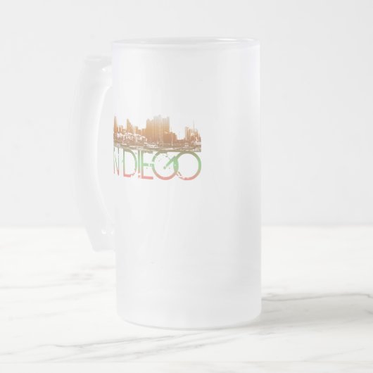 San Diego Skyline Design Matglas Bierpul (Voorkant links)