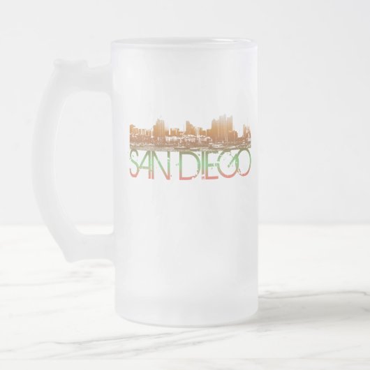 San Diego Skyline Design Matglas Bierpul (Links)