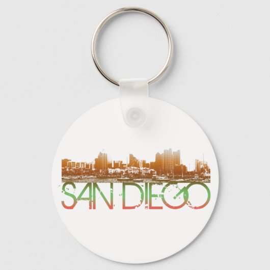 San Diego Skyline Design Sleutelhanger (Voorkant)