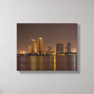 San Diego Skyline Dusk Canvas Afdruk