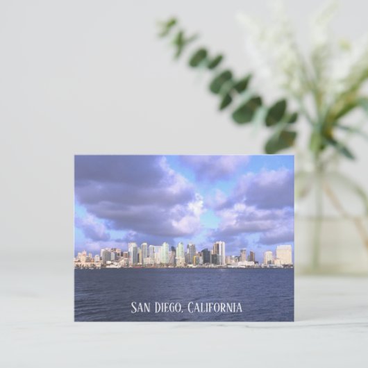 San Diego Skyline Fotografie Personaliseren Briefkaart (Staand voorkant)