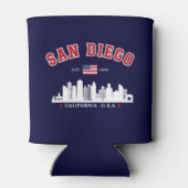 San Diego Skyline Golden State Style Blikjeskoeler (Achterkant)
