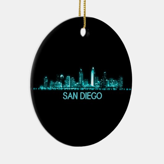 San Diego Skyline Keramisch Ornament (Rechts)