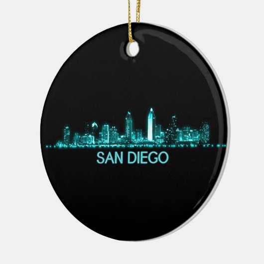 San Diego Skyline Keramisch Ornament (Links)