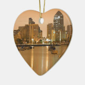 San Diego skyline Keramisch Ornament (Links)