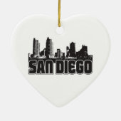 San Diego Skyline Keramisch Ornament (Achterkant)