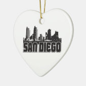 San Diego Skyline Keramisch Ornament (Links)