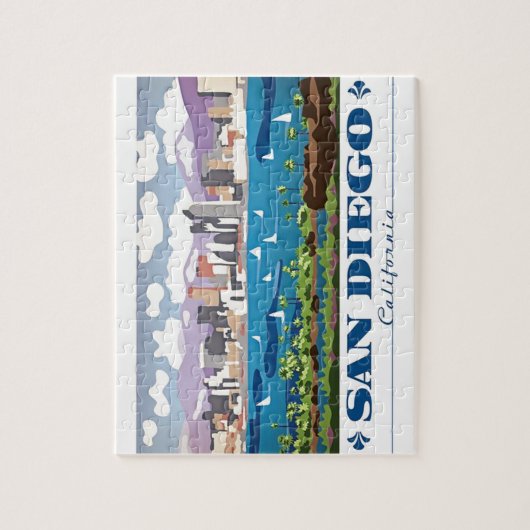 San Diego Skyline Legpuzzel (Verticaal)