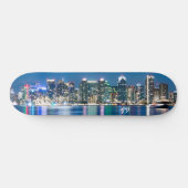 San Diego Skyline monogram Persoonlijk Skateboard (Horizontaal)