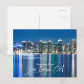 San Diego Skyline Nachtreizen Souvenir Briefkaart (Voorkant / Achterkant)