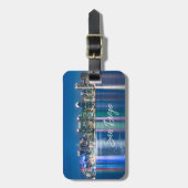 San Diego Skyline Night Bagagelabel (Voorkant verticaal)