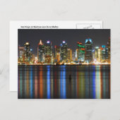 San Diego Skyline @ Night Briefkaart (Voorkant / Achterkant)