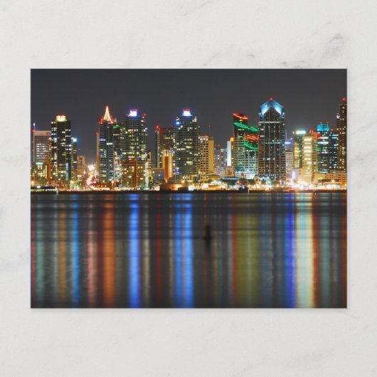San Diego Skyline @ Night Briefkaart (Voorkant)