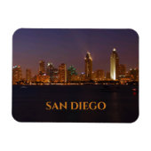 San Diego Skyline Night Lights uit San Diego Bay Magneet (Horizontaal)