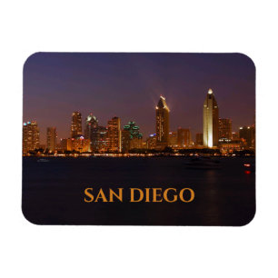 San Diego Skyline Night Lights uit San Diego Bay Magneet