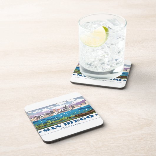 San Diego Skyline Onderzetter (Rechterzijde)