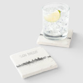 SAN DIEGO SKYLINE - Onderzetter met stenen Drinken (Zijkant)