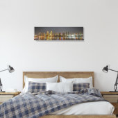 San Diego Skyline op de avond panoramisch canvas (Insitu (Slaapkamer))