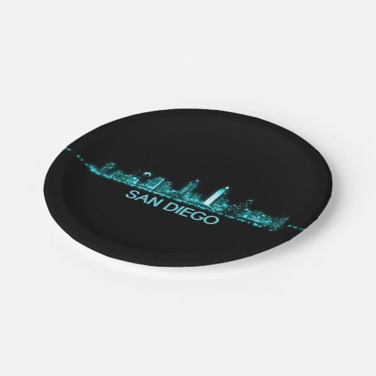 San Diego Skyline Papieren Bordje (Gekanteld)