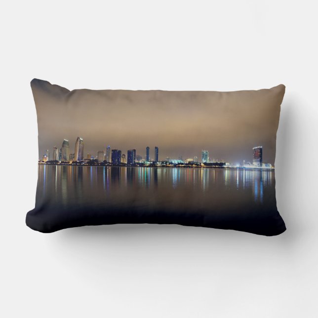 San Diego Skyline Pillow Twee verschillende Afbeel Kussen (Voorkant)
