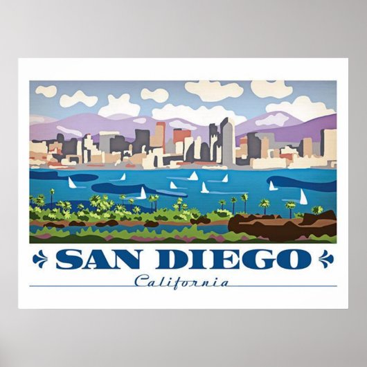 San Diego Skyline Poster (Voorkant)